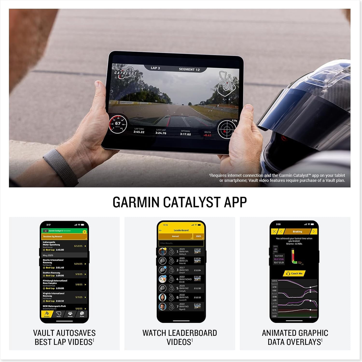 Garmin Catalyst 2 Racetrack Driving Performance Optimizer Bundle with  PlayBetter Portable Charger - On-Track Coaching, True Optimal Lap Technology, Detailed Performance Data, Leaderboards