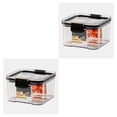 thumbnail image 1 of Kearding Caja de almacenamiento de alimentos secos de 1800ml, contenedores de alimentos, transparente, apilable, para cocina, fideos finos, 460ml 2piezas, 1 of 6