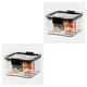 thumbnail image 4 of Cateissary Contenedor de almacenamiento de cereales de 460ML/700ML/1300ML/1800ML, caja hermética para alimentos frescos, tarro cuadrado 460ml 2piezas, 4 of 6