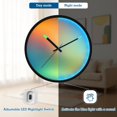 thumbnail image 5 of Indoor 12' Voice-Activated Luminous Decoration Wall Clock With LED Night Light Color Gradient Blur, 5 of 8