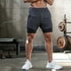thumbnail image 5 of Pantalones cortos deportivos de camuflaje para hombre, 2 en 1, doble cubierta, secado rápido, para gimnasio, Fitness, entrenamiento, talla grande, M-5XL, 5 of 5