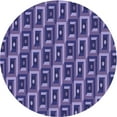 thumbnail image 1 of Ahgly Company Indoor Round Patterned Crocus Purple Area Rugs, 4' Round, 1 of 6