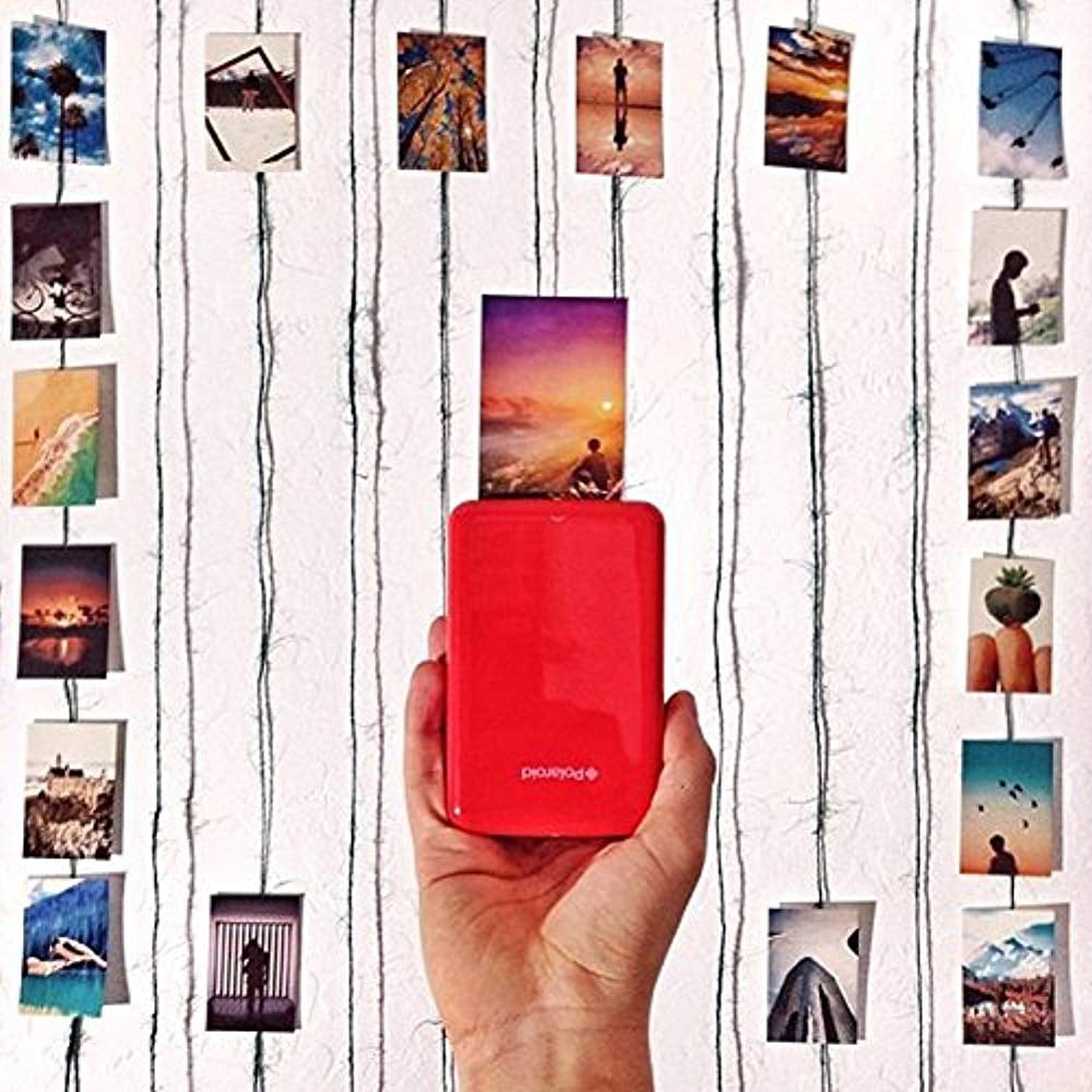 Red Polaroid Zip Wireless Mobile Photo Mini Printer NFC & Bluetooth Devices with Accessories Bundle Compatible w/iOS & Android
