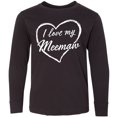 thumbnail image 3 of Inktastic I Love My Meemaw in White Chalk Heart Long Sleeve Youth T-Shirt, 3 of 5