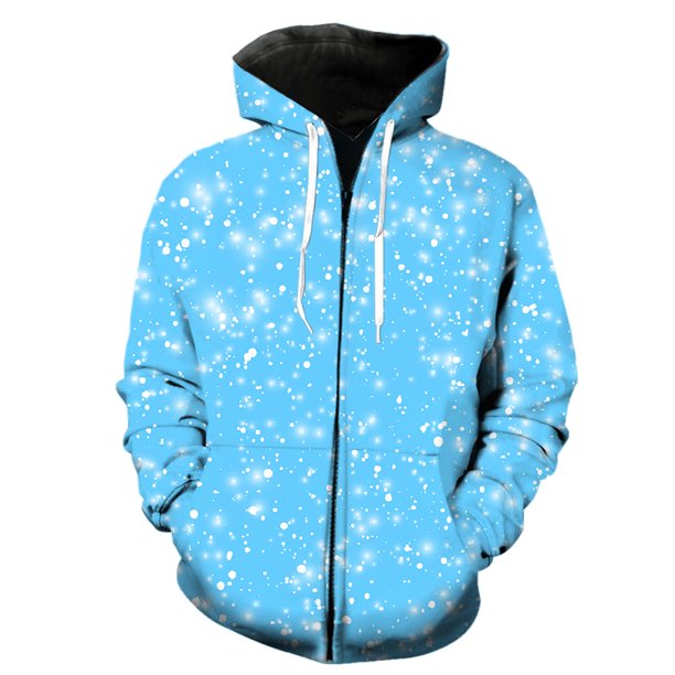 Sudadera con capucha y cremallera para hombre, con estampado de copos de nieve de invierno, divertida, de manga larga, estilo urbano, de gran tamaño, genial, gran oferta 2024, unisex, para primavera y
