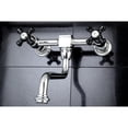 thumbnail image 3 of Kingston Brass KS1211PKX Duchess Wall Mount Bathroom Faucet, Polished Chrome, 3 of 4