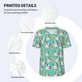 thumbnail image 3 of Hirioo Panda Bathing for Men's Baseball T-shirt Shirts Short Sleeve Casual Summer Button Stretch T Shirts,Size S-4XL-X-Large, 3 of 7