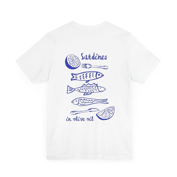 Sardines Fish Shirt,Wine Shirt, Ocean Inspired Style Vintage Shirt,Italy Tshirt,Italian Summer Vibe,La Sardines Crewneck