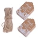 thumbnail image 1 of 50pcs Kraft Paper Gift Tags White Lace Tag with Hemp Rope for Wedding Engagement, 1 of 3