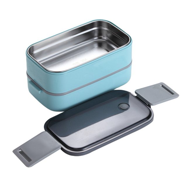 Lunch Box Kitchen Work Student Outdoor Travel Microwave Heating Food Container Bento Box Storage Snacks Boxes-B