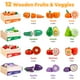 thumbnail image 2 of Juego de comida de madera WOODMAM para niños pequeños, juguete para cortar, 2 of 7