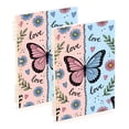 thumbnail image 2 of Haosy Pink Blue Butterfly Love Notebooks 1-subject Journal 60 Sheets A5 College Ruled Paper Detachable Ring 8.3"x5.7", 2 of 7