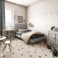 thumbnail image 2 of Home Fare Twin Mid Century Button Upholstered Bed  Gray, 2 of 2