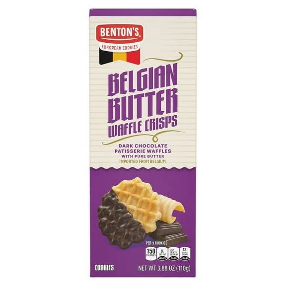 Pack of 2 - Belgian Dark Chocolate Butter Waffle Crisp Cookies, 3.88 oz