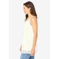 thumbnail image 3 of Woman Within Plus Size Lace-Trim V-Neck Tank, 3 of 6