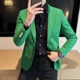 thumbnail image 3 of Chaqueta corta de un solo pecho para hombre, trajes y blazers amarillos para hombre, abrigos, moda 2024, ropa elegante de moda, novedad, 3 of 4