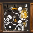 thumbnail image 1 of 4pcs, Halloween Window Clings Decals For Window Glass Decorations, Halloween Window Stickers Skeleton Window Clings Halloween Windows Decorations For Party Decorations, 1 of 5