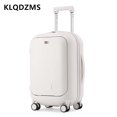 thumbnail image 2 of KLQDZMS ABS + maleta para PC con apertura frontal, maleta de embarque para ordenador portátil, cubierta de carrito con carga USB, equipaje de cabina para mujer de 18 "20" 24 pulgadas, 2 of 4