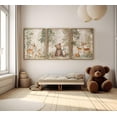thumbnail image 2 of JANS.NO1 3Pcs Woodland Animal Nursery Canvas wall art Wild Animals Forest Paintings Pictures Wall Decor Fox Bear Deer Watercolor Poster Printing Artwork for Boys Room, 2 of 5