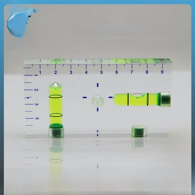 Mini Transparent T-Type Spirit Level with Magnetic Base, 2-Way Horizontal/Vertical Measurement, Waterproof & Durable Design for Accurate Home DIY Projects (9514 Green Liquid Vial)