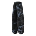 thumbnail image 6 of Men's Camo Cargo Jogger Pants Elastic Waist Drawstring Casual Loose Trousers with Multi Pockets Gray L, 6 of 7