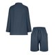thumbnail image 5 of mfyjkho Pantalones Cortos De Entrenamiento Para Mujer, Conjunto De Top Y Pantalones Cortos De Lino Para Mujer, Holgado, Informal, De Color Liso Y Cuello Redondo, Manga 3/4 Xxxxxl, 5 of 9