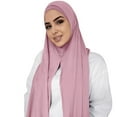 thumbnail image 2 of Baberdicy Muslim Head Scarf - Solid Color Cotton - Easy Wrap Design - Modest Fashion - Lightweight Comfort - Muslim Head Scarf Solid Color Long Scarf Wrap Scarves R,One Size, 2 of 4