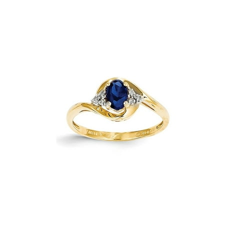 Cut Best Yellow Sapphire - 14kt Yellow Gold Diamond Sapphire Band Ring Size 7.00 Stone Birthstone September Set Style Fine Jewelry Ideal Gifts For Women Gift Set From Heart