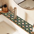 thumbnail image 2 of Yayeee Faucet Mat for Kitchen Sink 14.7" Diatomite Long Splash Guard Pad, Pink Geometric Flowers, 2 of 7