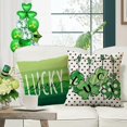 thumbnail image 6 of St. Patrick's Day Decorative Throw Pillow Covers Set of 4 18x18 Inch Lucky Charms Shamrock Clover Outdoor Pillowcases with Polka Dot Irish Spring Holiday Cushion Cases for Festive Home Decor, 6 of 6