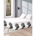thumbnail image 4 of Africans Bed Skirt King Size 18 Inch Drop, Wrap Around Bed Skirts, Modern Abstract Ethnic Women Elastic Bedskirt Pleated Bed Frame Cover Luxurious Dust Ruffle for King Bed, 4 of 6