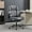 Grey, variant on Mid Back Executive Leather Office Chair,Ergonomic Home Computer Desk Chair with Adjustable Flip-Up Arms,Conference Room Chairs with Rocking Function Grey