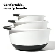 OXO SoftWorks 3-Piece Mixing Bowl Set with Easy-Grip Handles, Non-Skid Bottoms & Nesting