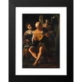 thumbnail image 2 of Pietro Paolini 13x18 Black Modern Framed Museum Art Print Titled - An Elderly Man Playing the Guitar with a Woman and a Putto in Attendance, 2 of 5