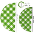 thumbnail image 3 of SKYSONIC St. Patrick's Day Christmas Tree Skirt 48",Vintage Green and White Plaid Classial Buffalo Check Suede Xmas Tree Skir Suitable for Indoor Outdoor Holiday Party Office Store Cupboard Decoration, 3 of 6