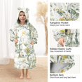 thumbnail image 3 of FORMRS Wearable Blanket Hoodie with Sleeves for Kids Cozy Flannel Sweatshirt, Watercolor Forest Animals, 3 of 7