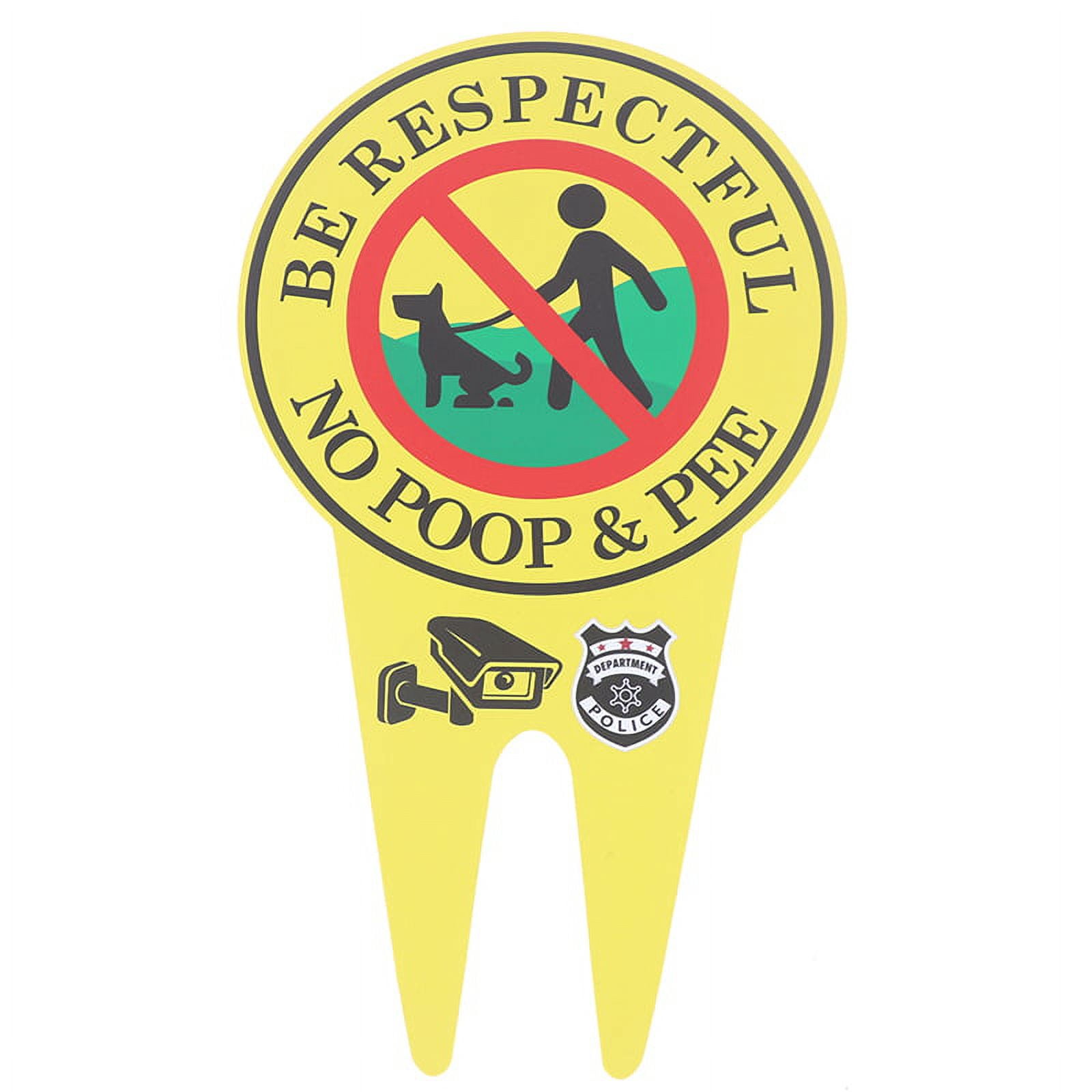 „No Peeing And No Pooping Dog“ Schild, 34,8x20,8 Cm, Doppelseitig Mit Metallpfahl – Hundeverbot Für Den Rasen