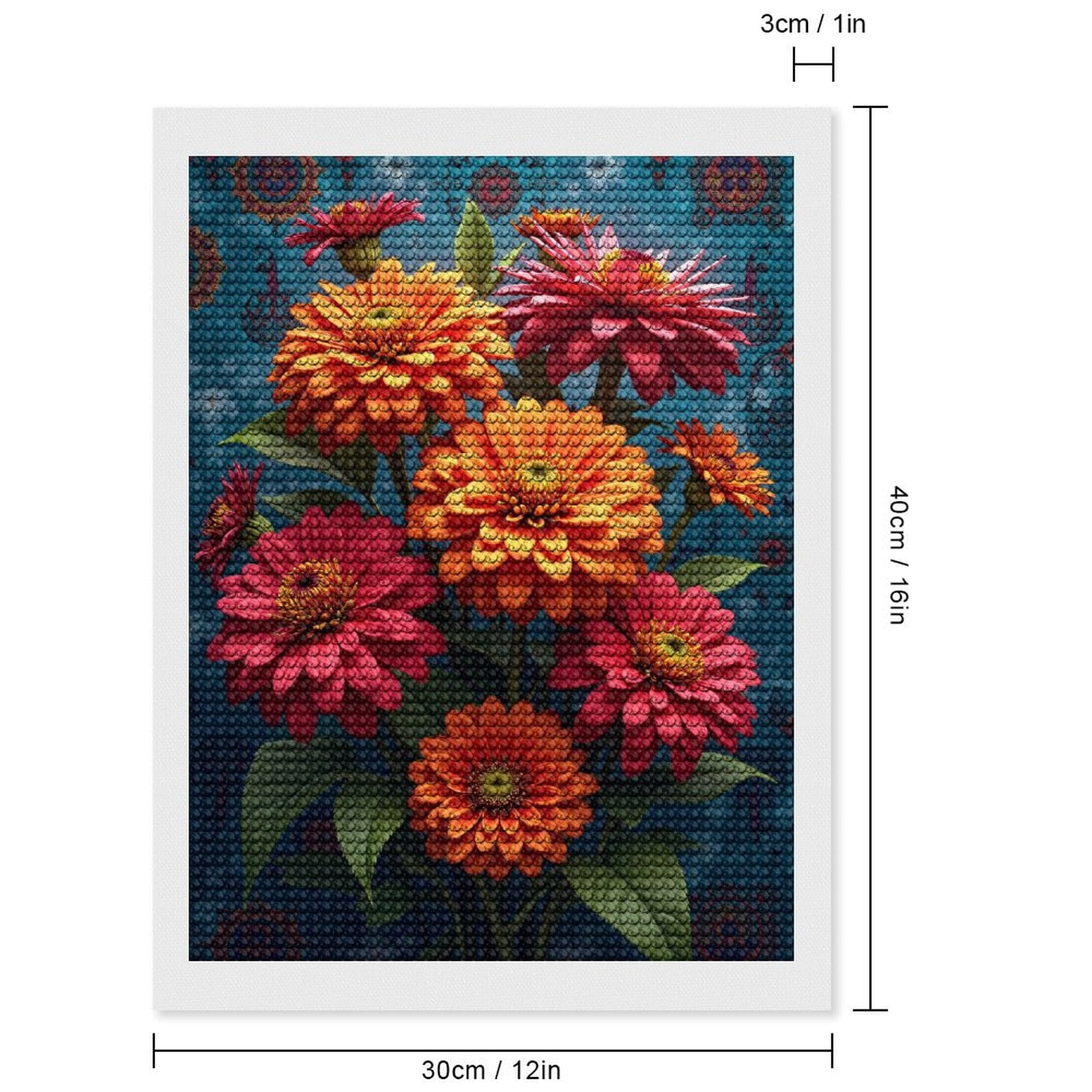 Diamond Art Kits for Adults - Vibrant Floral Arrangement In Bloom 5d Diamond Painting for Adults, Diamond Art for Adults Beginners, Frameless Diamond Painting Kits for Adults for Home Wall Decor