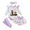 Purple, variant on Infant Boys Clothing Set Cartoon Print Long Sleeve Romper and Shorts with Headband Outfit Sets Size 9-12 Months ,Purple