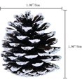 thumbnail image 3 of 6 piñas navideñas de 1,96" con punta de nieve, naturales, de madera esmerilada, para decorar y diseñar (6 unidades), 3 of 5