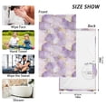 thumbnail image 6 of Yayeee 100% Cotton Hand Towels for Bathroom 16" x 28" Soft Absorbent Kitchen Towel, Pastel Purple Marble Pattern, 6 of 7