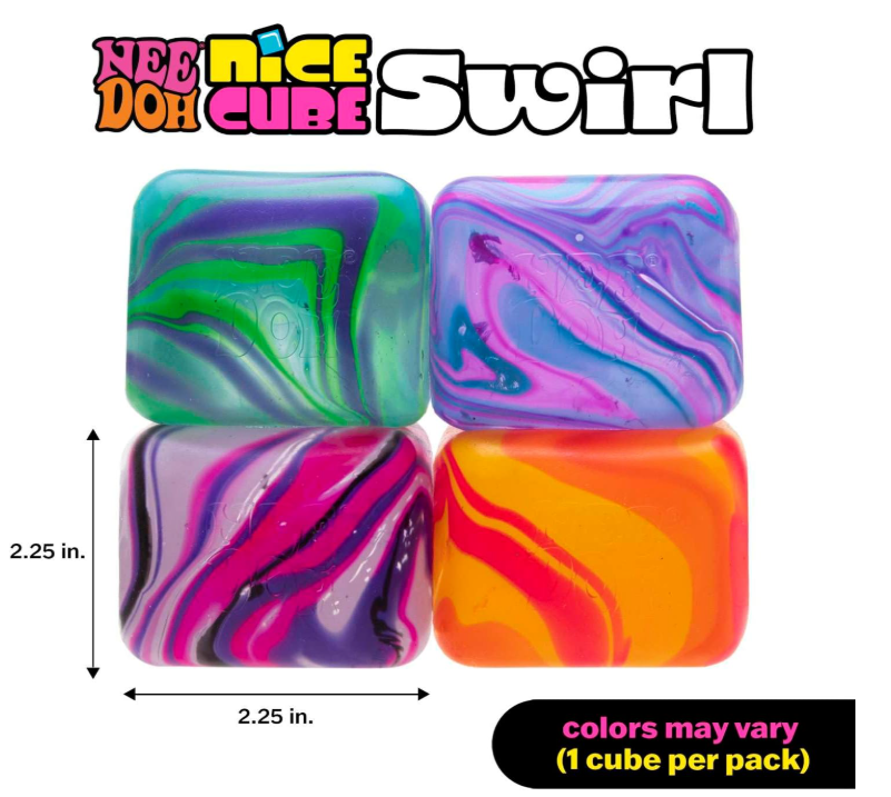 Nee Doh Swirl Nice Cube ,1 RANDOM COLOR