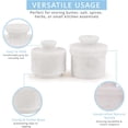 thumbnail image 4 of Elborse Marble Butter Keeper & Salt Cellar Set for Kitchen Counter, White Handmade Stone Countertop Containers for Butter, Salt & Pepper, Elegant Marble Kitchen Décor, 4 of 9