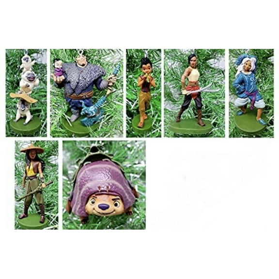 Raya Last Dragon 7pc Ornament Set Pvc Figure Sisu Tuk Tuk Namaari Tong Boun New