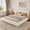 Cream White, variant on Seetech Queen Size Cloud Bed Frame, Upholstered Platform Bed with Wave Headboard, Soft Rounded Corners, No Box Spring Needed, Cream White