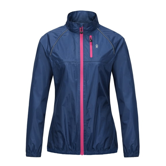 Little Donkey Andy Women's Lightweight Waterproof Cycling Running Stretch Jacket, Ultralight Windbreaker, Packable Navy Size S