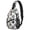 German Shepherd and Dog Paw Print, variant on Schnauzer and Sunflowers Cream Sling Backpack, Unisex Daily Travel Sling Pack with Side Mesh Pockets, Breathable Padded Back Gift Ideas for Travel Shopping Commuting