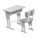 thumbnail image 5 of Juego de escritorio y silla en miniatura para casa de muñecas, mesa y silla en miniatura, escala 1/12 Gris, 5 of 9