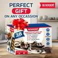 thumbnail image 5 of Bakken Master 38 Piece Granite Cookware and Bakeware Set – Nonstick Granite Coating, Pots and Pans with Detachable Handles and Tempered Glass Lids, 6-piece Bakeware set, 12-piece Mixing Bowls,Brown, 5 of 9