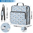 thumbnail image 2 of FORMRS Zipper Binder with Shoulder Strap 2-inch Ring 500 Sheet Capacity File Bag, Blue Sheep Pattern, 2 of 5